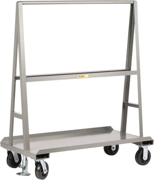 Little Giant - 2,000 Lb Capacity Steel A-Frame Truck - Steel Deck, 30" OAW, Phenolic Casters - Makers Industrial Supply