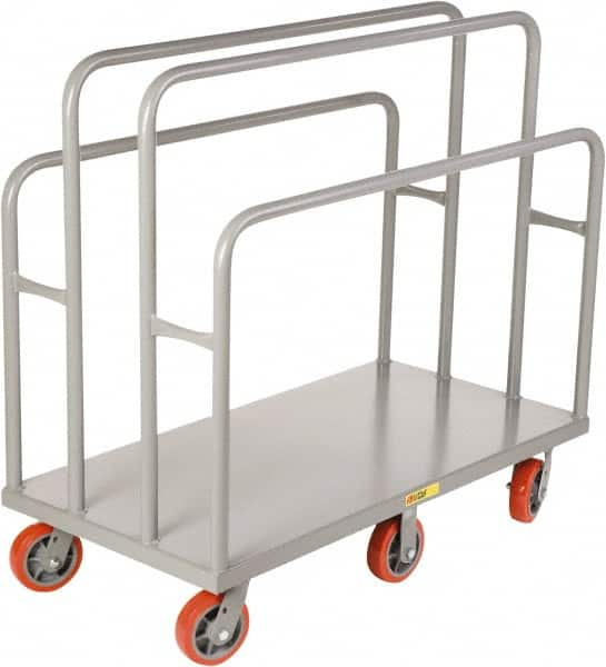 Little Giant - 3,600 Lb Capacity Steel Lumber & Panel Cart - Steel Deck, 24" OAW, Polyurethane Casters - Makers Industrial Supply