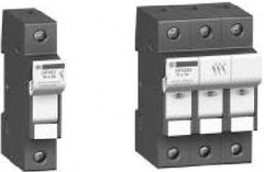 Schneider Electric - 3 Pole, 600 Volt, 30 Amp, DIN Rail Mount Fuse Holder - Compatible with CC Class, 52mm Wide Fuse - Makers Industrial Supply