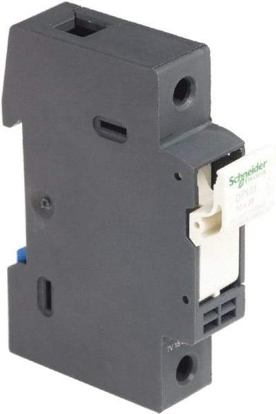 Schneider Electric - 1 Pole, 600 Volt, 32 Amp, DIN Rail Mount Fuse Holder - Compatible with 38mm Long x 17mm Wide and 10mm Diameter Fuse - Makers Industrial Supply