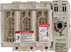 Schneider Electric - 3 Pole, 600 Volt, 30 Amp, Pressure Plate and DIN Rail Mount Fuse Holder - Compatible with J Class, 149mm Wide Fuse - Makers Industrial Supply