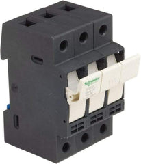 Schneider Electric - 3 Pole, 600 Volt, 30 Amp, DIN Rail Mount Fuse Holder - Compatible with CC Class, 52mm Wide Fuse - Makers Industrial Supply