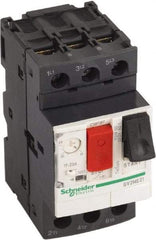 Schneider Electric - 23 Amp, 690 VAC at 50/60 Hz, 3 Pole, Bolt On, Clip Motor Circuit Breaker - Thermal Magnetic Trip, Multiple Breaking Capacity Ratings, 78mm Deep x 89mm High x 45mm Wide - Makers Industrial Supply