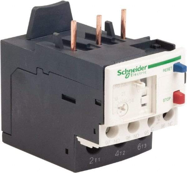 Schneider Electric - 3 Pole, NEMA Size 0-1, 16 to 24 Amp, 690 VAC, Thermal NEMA Overload Relay - Trip Class 20, For Use with LC1D18, LC1D25, LC1D32 and LC1D38 - Makers Industrial Supply