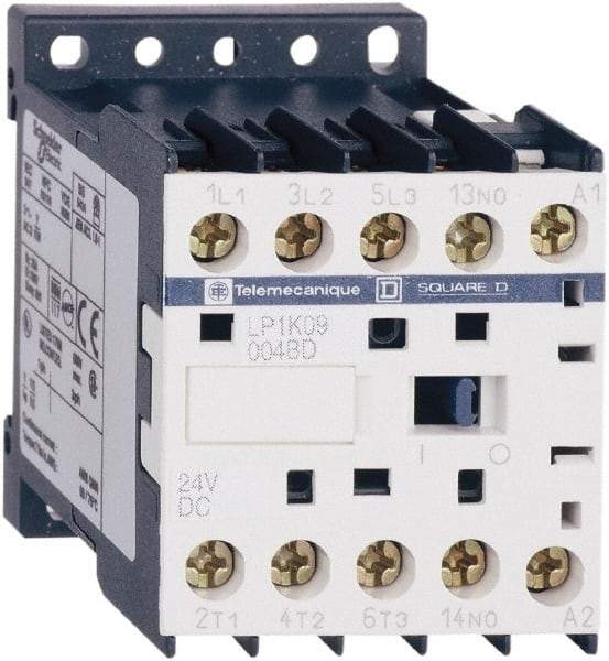 Schneider Electric - 4 Pole, 24 Coil VDC, 16 Amp at 690 VAC and 20 Amp at 440 VAC, Nonreversible IEC Contactor - BS 5424, CSA, IEC 60947, NF C 63-110, RoHS Compliant, UL Listed, VDE 0660 - Makers Industrial Supply