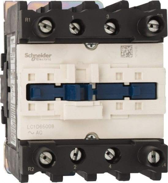 Schneider Electric - 4 Pole, 120 Coil VAC at 60 Hz, 80 Amp at 440 VAC, Nonreversible IEC Contactor - Bureau Veritas, CCC, CSA, CSA C22.2 No. 14, DNV, EN/IEC 60947-4-1, EN/IEC 60947-5-1, GL, GOST, LROS, RINA, RoHS Compliant, UL 508, UL Listed - Makers Industrial Supply