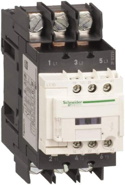 Schneider Electric - 3 Pole, 208 Coil VAC at 50/60 Hz, 40 Amp at 440 VAC, Nonreversible IEC Contactor - CCC, CSA, CSA C22.2 No. 14, EN/IEC 60947-4-1, EN/IEC 60947-5-1, GOST, RoHS Compliant, UL 508, UL Listed - Makers Industrial Supply