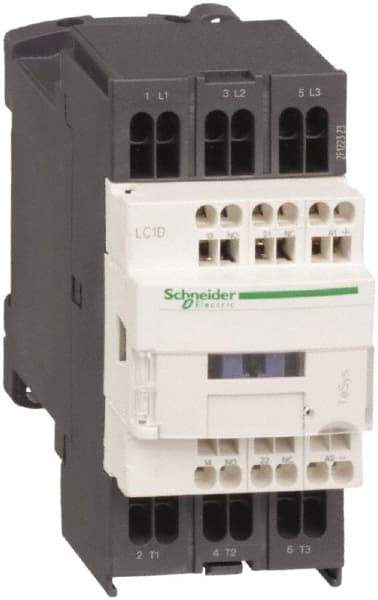 Schneider Electric - 3 Pole, 48 Coil VAC at 50/60 Hz, 12 Amp at 440 VAC and 16 Amp at 440 VAC, Nonreversible IEC Contactor - 1 Phase hp: 1 at 115 VAC, 2 at 230/240 VAC, 3 Phase hp: 10 at 575/600 VAC, 3 at 200/208 VAC, 3 at 230/240 VAC, 7.5 at 460/480 VAC - Makers Industrial Supply