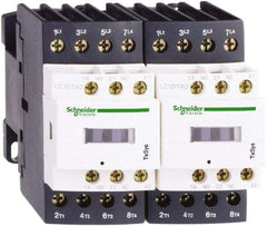 Schneider Electric - 3 Pole, 120 Coil VAC at 50/60 Hz, 40 Amp at 440 VAC, Reversible IEC Contactor - 1 Phase hp: 3 at 115 VAC, 5 at 230/240 VAC, 3 Phase hp: 10 at 200/208 VAC, 10 at 230/240 VAC, 30 at 460/480 VAC, 30 at 575/600 VAC - Makers Industrial Supply