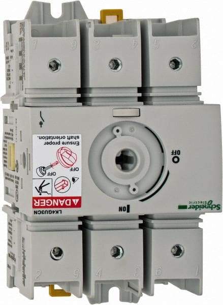 Schneider Electric - 600VAC at 50/60 Hz, 3 Pole, Nonfused Cam & Disconnect Switch - 3.13 Inch Wide x x 4.92 Inch High x x 2.52 Inch Deep - Makers Industrial Supply