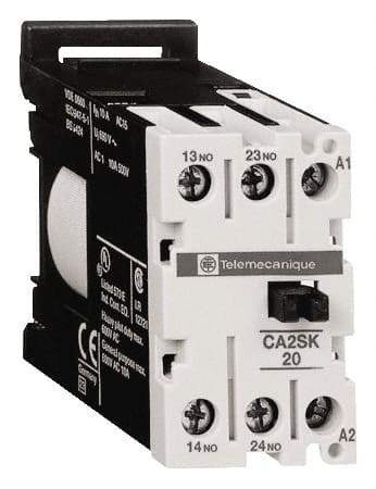 Schneider Electric - 2NO, 480 VAC at 50/60 Hz Control Relay - DIN Rail Mount - Makers Industrial Supply