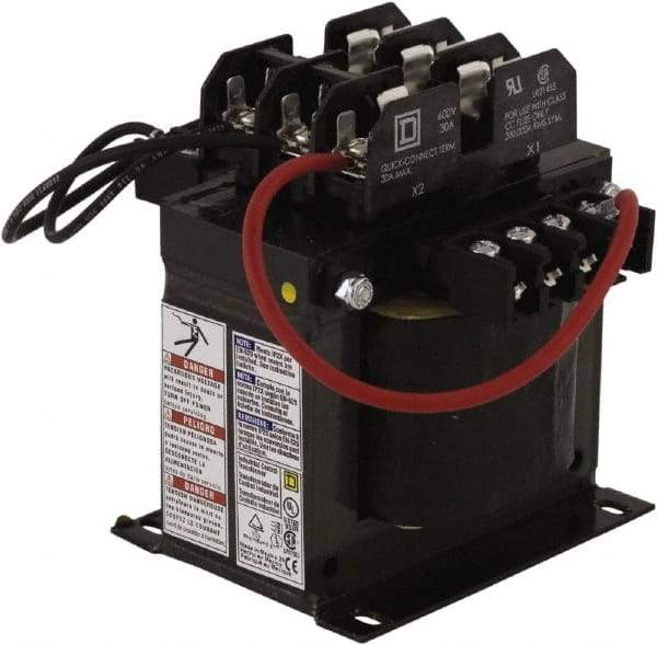 Square D - 1 Phase, 350 VA, Top Mount Fuse Block Control Transformer - 176°F Temp Rise - Makers Industrial Supply