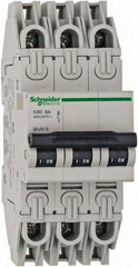 Schneider Electric - 6 Amp, 125 VDC, 240 VAC, 60 VDC, 1 Pole, DIN Rail Mount, Fixed Mount Miniature Circuit Breaker - Thermal Magnetic Trip, 10 kA at 277 VAC Breaking Capacity, 73mm Deep x 81mm High x 18mm Wide - Makers Industrial Supply