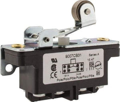 Square D - DPDT, 2NC/2NO, 600 Volt Screw Terminal, Roller Plunger Actuator, General Purpose Limit Switch - 1 NEMA Rating, IP20 IPR Rating, Bracket Mount, 1/2 Lb. Operating Force - Makers Industrial Supply