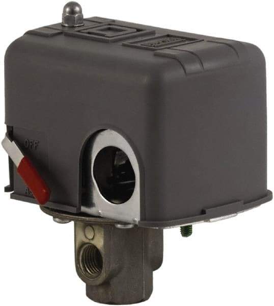 Square D - 1 and 3R NEMA Rated, 70 to 150 psi, Electromechanical Pressure and Level Switch - Fixed Pressure, 575 VAC, L1-T1, L2-T2 Terminal, For Use with Square D Pumptrol - Makers Industrial Supply