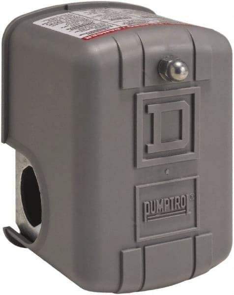 Square D - 1 and 3R NEMA Rated, 5 to 10 psi, Electromechanical Pressure and Level Switch - Adjustable Pressure, 575 VAC, L1-T1 Terminal, For Use with Square D Pumptrol - Makers Industrial Supply