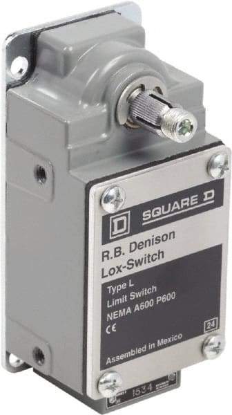 Square D - DPST, 2NC, 600 Volt Screw Terminal, Rotary Spring Return Actuator, General Purpose Limit Switch - 1, 2, 4, 12, 13 NEMA Rating, IP67 IPR Rating - Makers Industrial Supply