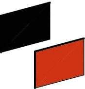 Schneider Electric - Rectangular, Legend Plate Insert - Blank - Black and Red Background, 18mm Wide x 27mm High - Makers Industrial Supply