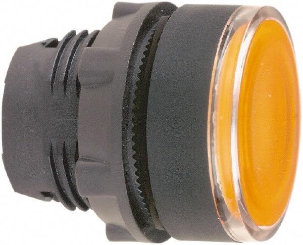 Schneider Electric - 22mm Mount Hole, Flush, Pushbutton Switch Only - Round, Orange Pushbutton, Illuminated, Momentary (MO) - Makers Industrial Supply