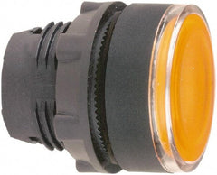 Schneider Electric - 22mm Mount Hole, Flush, Pushbutton Switch Only - Round, Yellow Pushbutton, Illuminated, Momentary (MO) - Makers Industrial Supply