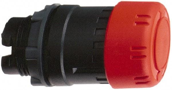 Schneider Electric - 22mm Mount Hole, Extended Mushroom Head, Pushbutton Switch Only - Round, Red Pushbutton, Maintained (MA), Momentary (MO) - Makers Industrial Supply