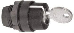 Schneider Electric - 22mm Mount Hole, 3 Position, Key Operated, Selector Switch Only - Black, Momentary (MO), Shock, Vibration and Water Resistant - Makers Industrial Supply