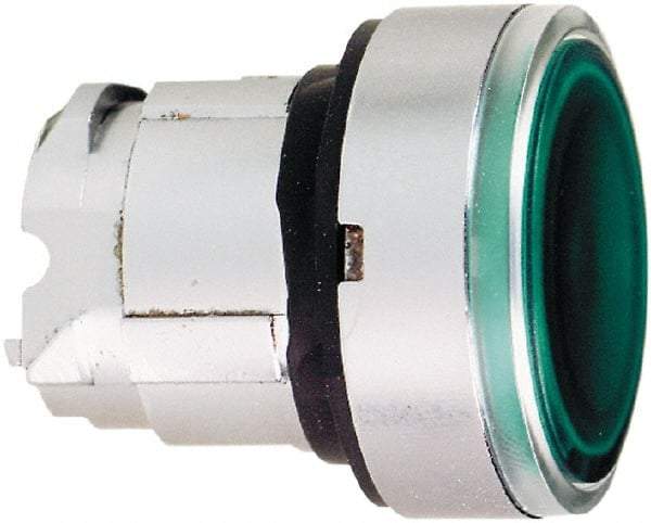 Schneider Electric - 22mm Mount Hole, Flush, Pushbutton Switch Only - Round, Green Pushbutton, Nonilluminated, Momentary (MO) - Makers Industrial Supply