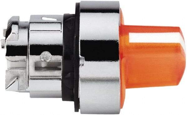 Schneider Electric - 22mm Mount Hole, 3 Position, Handle Operated, Selector Switch - Orange, Maintained (MA), Illuminated, Shock, Vibration and Water Resistant - Makers Industrial Supply