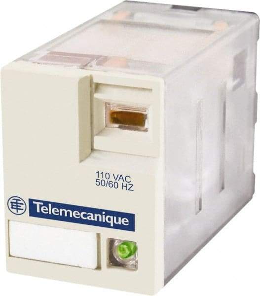 Schneider Electric - 750 VA Power Rating, Electromechanical Plug-in General Purpose Relay - 1 Amp at 250 VAC & 28 VDC, 2 Amp at 250 VAC & 28 VDC, 3 Amp at 277 VAC & 28 VDC, 4CO, 24 VDC - Makers Industrial Supply