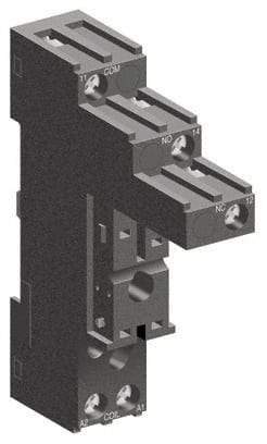 Schneider Electric - 250 VAC, 12 Amp, Flat Relay Socket - DIN Rail Mount, Panel Mount, IP20, Box Lug Separate Terminal - Makers Industrial Supply