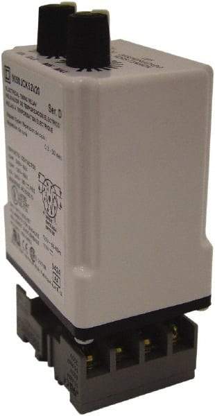 Square D - DPDT Time Delay Relay - 10 Contact Amp, 110 VDC & 120 VAC - Makers Industrial Supply