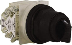 Schneider Electric - 30mm Mount Hole, 3 Position, Knob and Pushbutton Operated, Selector Switch - Black, Maintained (MA), Anticorrosive, Weatherproof, Dust and Oil Resistant - Makers Industrial Supply