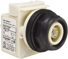 Schneider Electric - 120 V LED Indicating Light - Round Lens, Screw Clamp Connector, Corrosion Resistant, Dust Resistant, Oil Resistant - Makers Industrial Supply