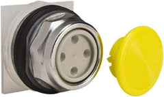 Schneider Electric - 30mm Mount Hole, Extended Straight, Pushbutton Switch Only - Yellow Pushbutton, Momentary (MO) - Makers Industrial Supply