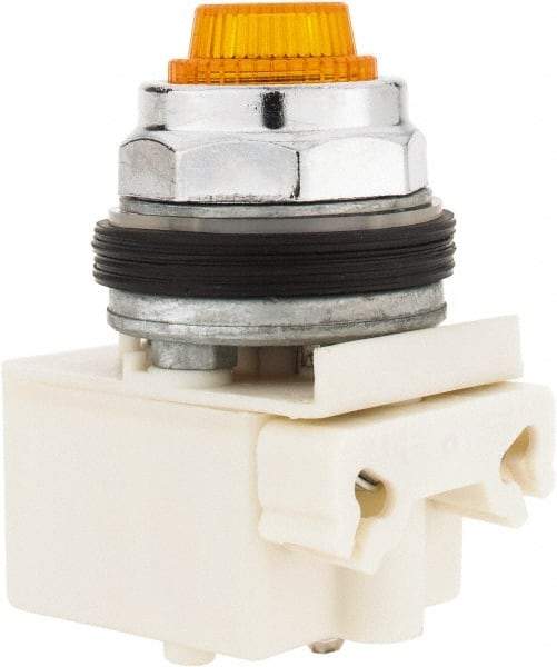 Schneider Electric - 28 V Amber Lens Indicating Light - Screw Clamp Connector - Makers Industrial Supply