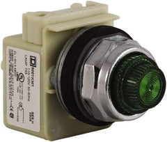 Schneider Electric - 120 VAC Green Lens Indicating Light - Screw Clamp Connector - Makers Industrial Supply