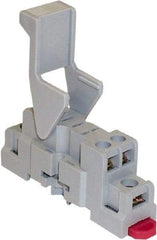 Square D - 5 Pins, 300 VAC, 15 Amp, Spade Relay Socket - DIN Rail Mount, Panel Mount, Screw Clamp Terminal - Makers Industrial Supply