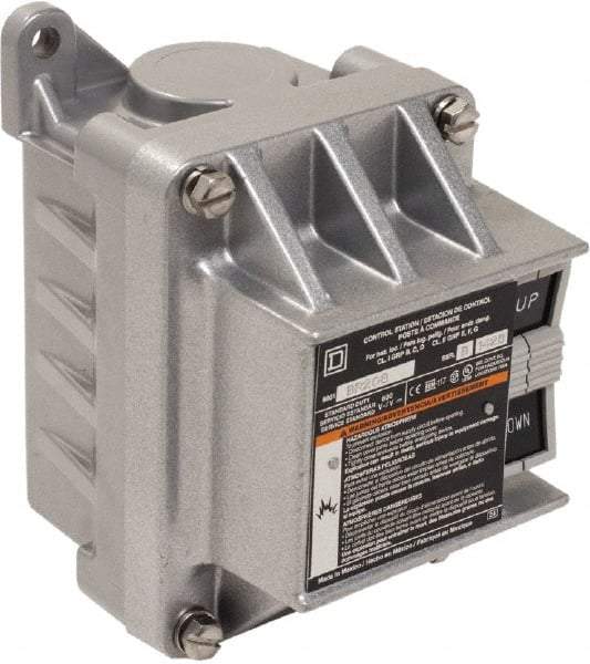 Schneider Electric - 2 Operator, Flush Pushbutton Control Station - Up (Legend), Momentary Switch, NEMA 7, 9 - Makers Industrial Supply