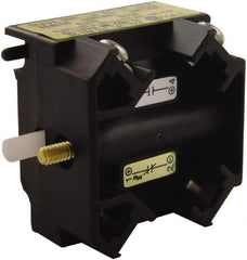 Schneider Electric - NO/NC, Multiple Amp Levels, Electrical Switch Contact Block - 125 VDC at 0.55 Amp and 240 VAC at 3 Amp, Screw Terminal, For Use with Harmony 9001K - Makers Industrial Supply