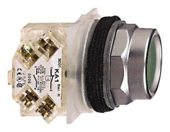 Schneider Electric - 30mm Mount Hole, Recessed, Pushbutton Switch with Contact Block - Octagon, Green Pushbutton, Momentary (MO) - Makers Industrial Supply