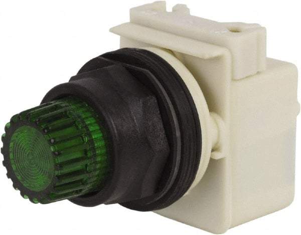 Schneider Electric - 30mm Mount Hole, Extended Straight, Pushbutton Switch Only - Green Pushbutton, Momentary (MO) - Makers Industrial Supply