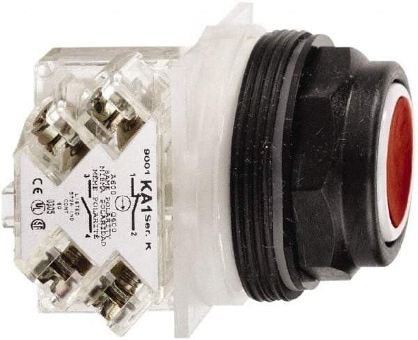 Schneider Electric - 30mm Mount Hole, Flush, Pushbutton Switch with Contact Block - Octagon, Multicolor Pushbutton, Momentary (MO) - Makers Industrial Supply