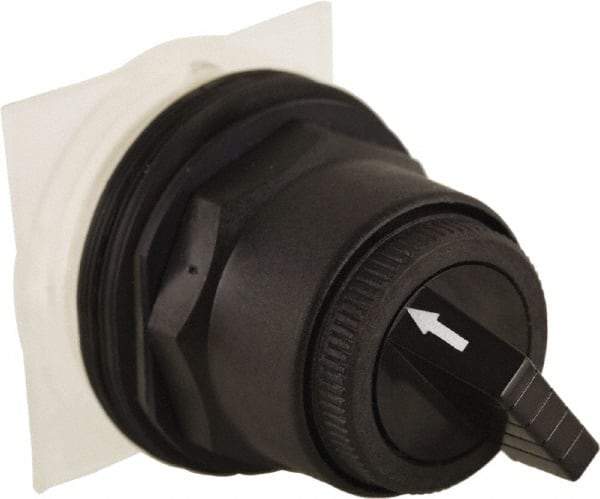 Schneider Electric - 30mm Mount Hole, 2 Position, Knob and Pushbutton Operated, Selector Switch Only - Black, Maintained (MA), without Contact Blocks, Anticorrosive, Weatherproof, Dust and Oil Resistant - Makers Industrial Supply