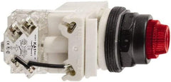 Schneider Electric - 120 V Red Lens LED Press-to-Test Indicating Light - Octagonal Lens, Screw Clamp Connector, Vibration Resistant - Makers Industrial Supply