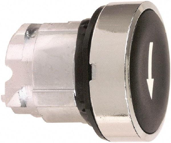 Schneider Electric - 22mm Mount Hole, Flush, Pushbutton Switch Only - Round, Black Pushbutton, Nonilluminated, Momentary (MO) - Makers Industrial Supply