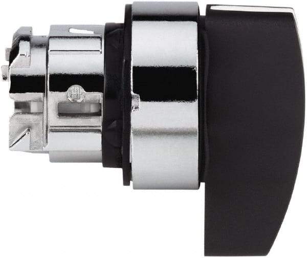 Schneider Electric - 22mm Mount Hole, 2 Position, Handle Operated, Selector Switch - Black, Momentary (MO), Nonilluminated, Shock, Vibration and Water Resistant - Makers Industrial Supply