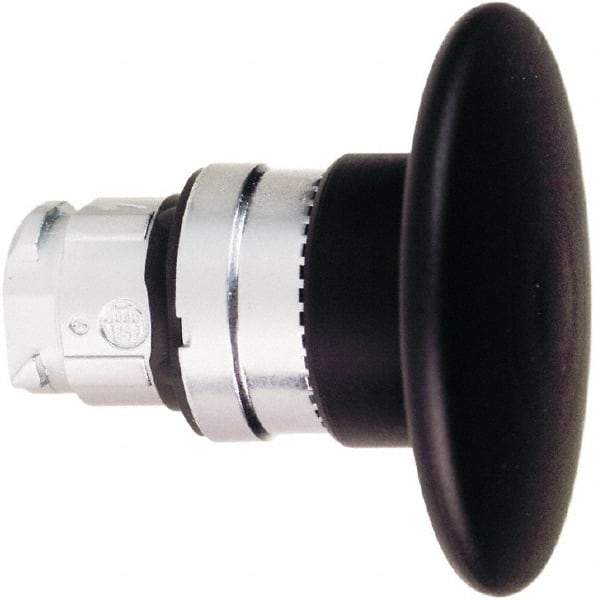 Schneider Electric - 22mm Mount Hole, Extended Mushroom Head, Pushbutton Switch Only - Round, Black Pushbutton, Nonilluminated, Momentary (MO) - Makers Industrial Supply