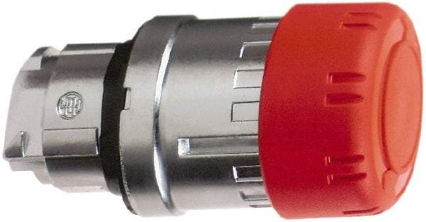 Schneider Electric - 22mm Mount Hole, Extended Mushroom Head, Pushbutton Switch Only - Round, Red Pushbutton, Maintained (MA), Momentary (MO) - Makers Industrial Supply