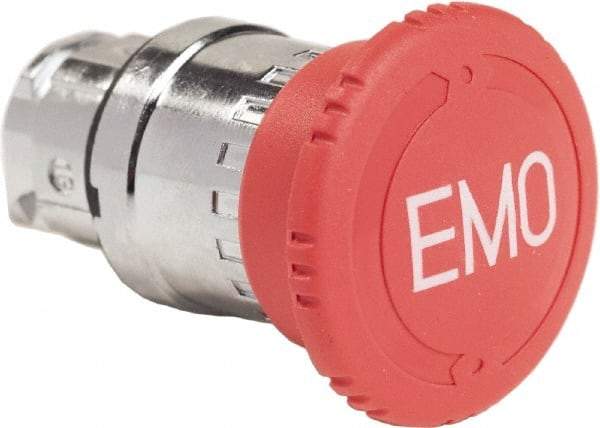 Schneider Electric - Extended Mushroom Head Pushbutton Switch Head - Red, Round Button, Nonilluminated - Makers Industrial Supply