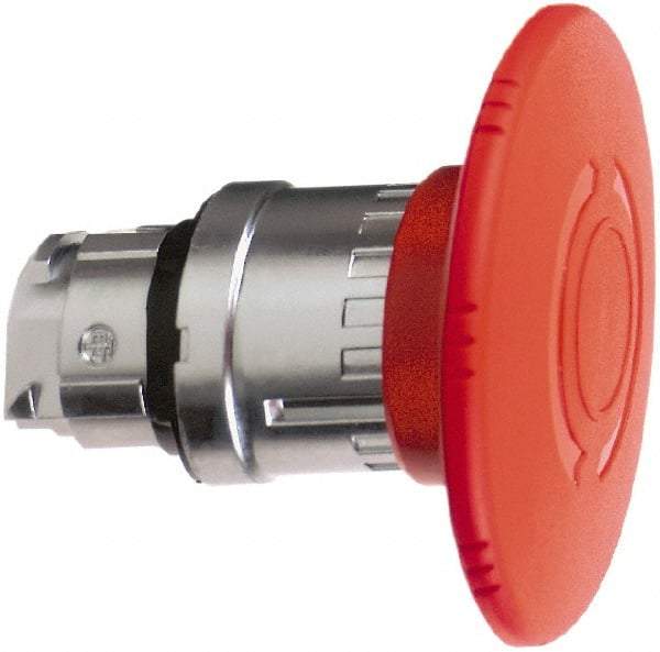 Schneider Electric - 22mm Mount Hole, Extended Mushroom Head, Pushbutton Switch Only - Round, Red Pushbutton, Maintained (MA), Momentary (MO) - Makers Industrial Supply